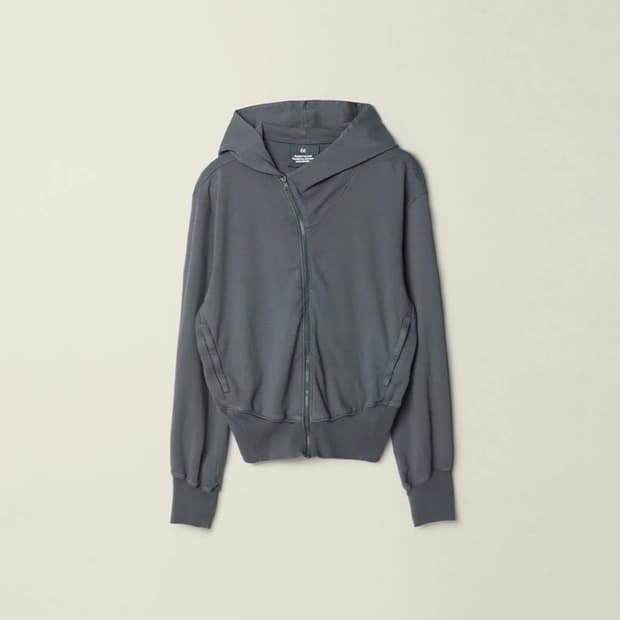 EE 누마레GARMENT DYED CURVED HOODED ZIP JAC