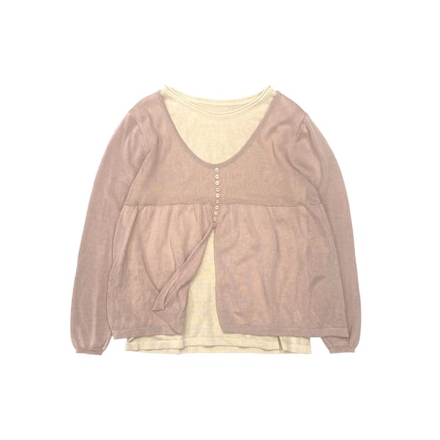 Layered Cardigan tee