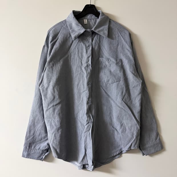 새상품 여자 벨로아 셔츠 (블루)