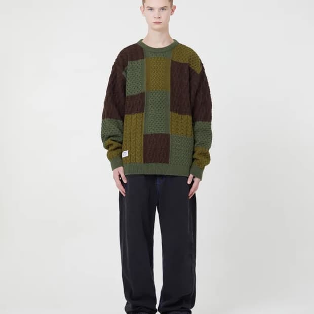 엘엠씨 니트 L LMC MULTI CABLE KNIT SWEATER kh
