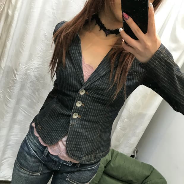 Armani Exchange 알마니 익스체인지 갸루 스티치 데님자켓