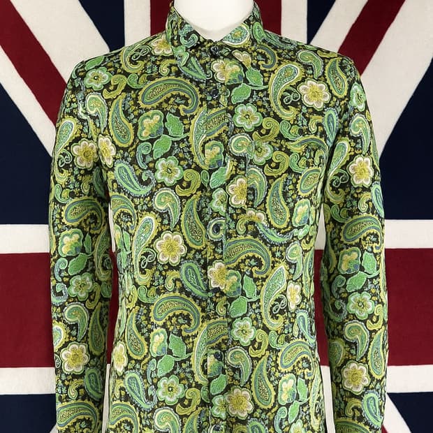 프리티그린 페이즐리 셔츠 모드 오아시스 리암갤러거