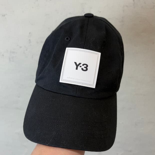 Y-3 아디다스 요지야마모토 스퀘어 라벨 볼캡