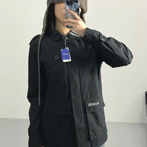 콜럼비아 블랙 바람막이 자켓