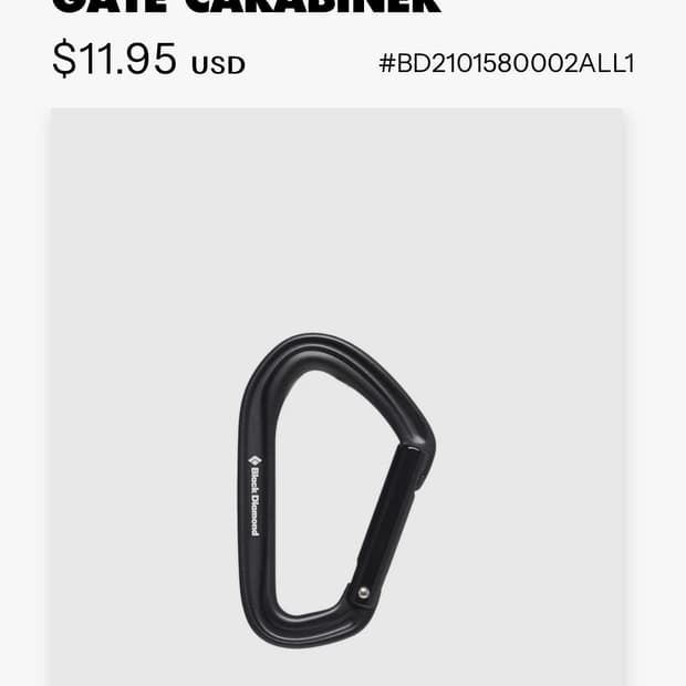 블랙다이아몬드 카라비너 