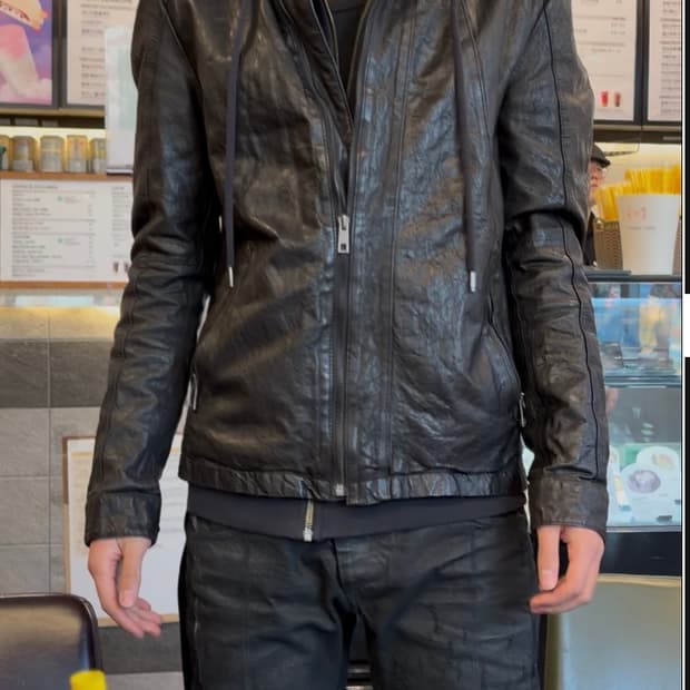 인카❌ 빈티지 주름가공 태닝 램스킨 자켓