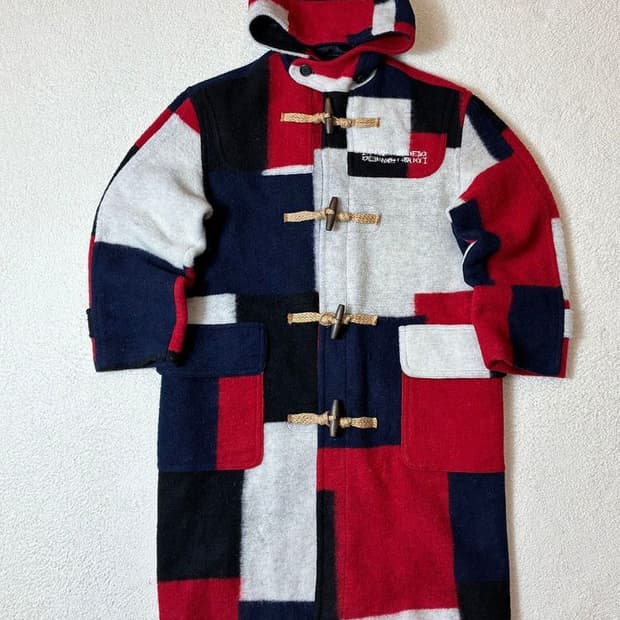 아이앰낫휴먼비잉 17FW 패치 워크 더플 코트 PN6939