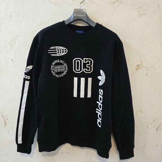 아디다스 블랙 맨투맨 티셔츠 XL