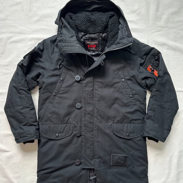 쇼트 Schott 블랙 N-3B 밀리터리 파카 M