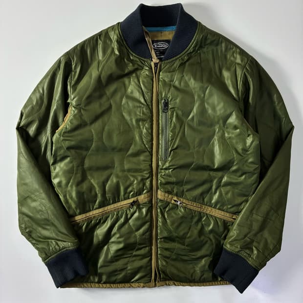 Manastash  마나스타시 카키 퀼팅 봄버 자켓  