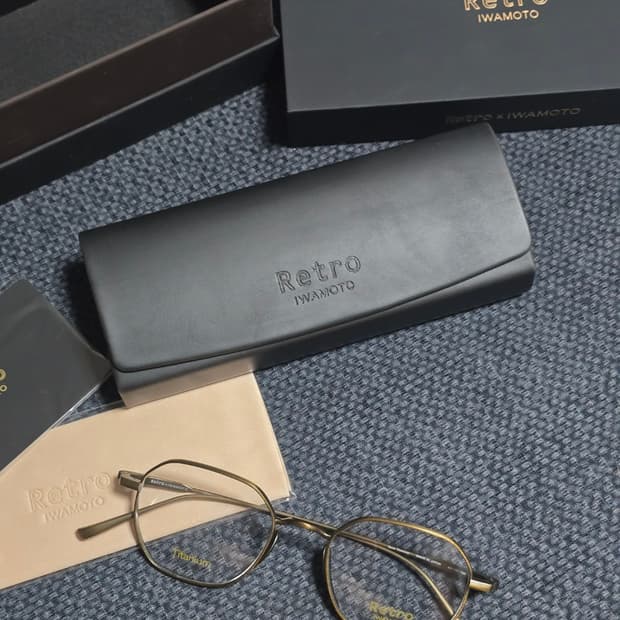 레트로 이와모토 1976 col.1 티타늄 안경테 역방향 코받침