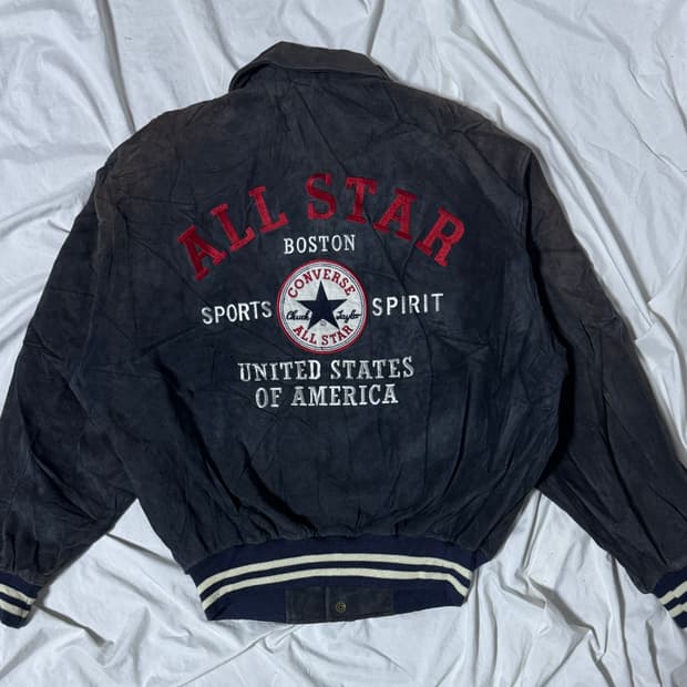 컨버스 스웨이드 바시티 자켓