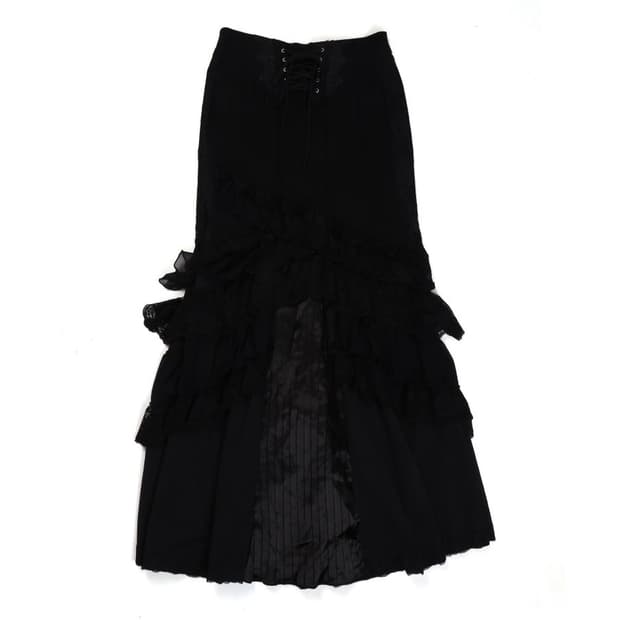 Rose Embroidered Mermaid Long Skirt