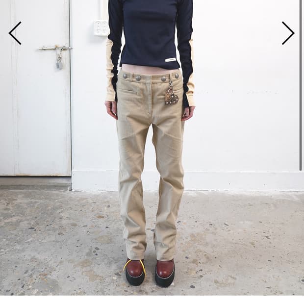 구해요) 데어드 하프앤하프 롱슬리브 네이비베이지