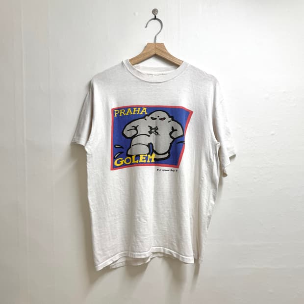 빈티지 80s Praha Golem 티셔츠