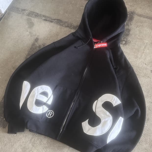20FW 슈프림 빅 로고 패널 후드집업