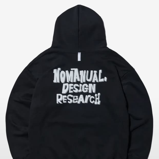 노메뉴얼 DOODLE LOGO HOODIE - BLACK