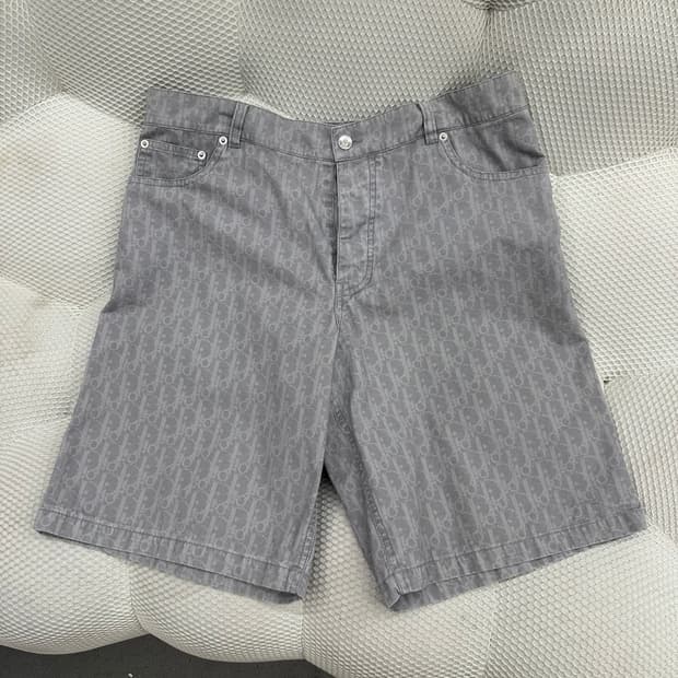 디올 오블리크 데님 팬츠 반바지