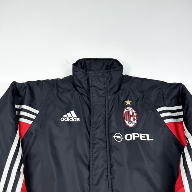아디다스 AC밀란 풋볼 블랙 백로고 점퍼 (M)
