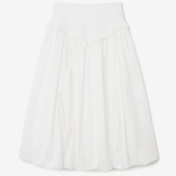 밀로우먼 벌룬 셔링 스커트 (화이트)