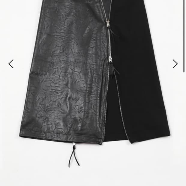 더즌매러 지퍼스커트 레더