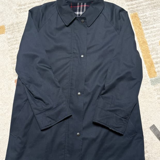 버버리 네이비 트렌치 코트 Made in England