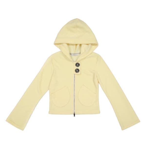 큘 Pocket Fleece Hoodie Jacket [Lemon] 