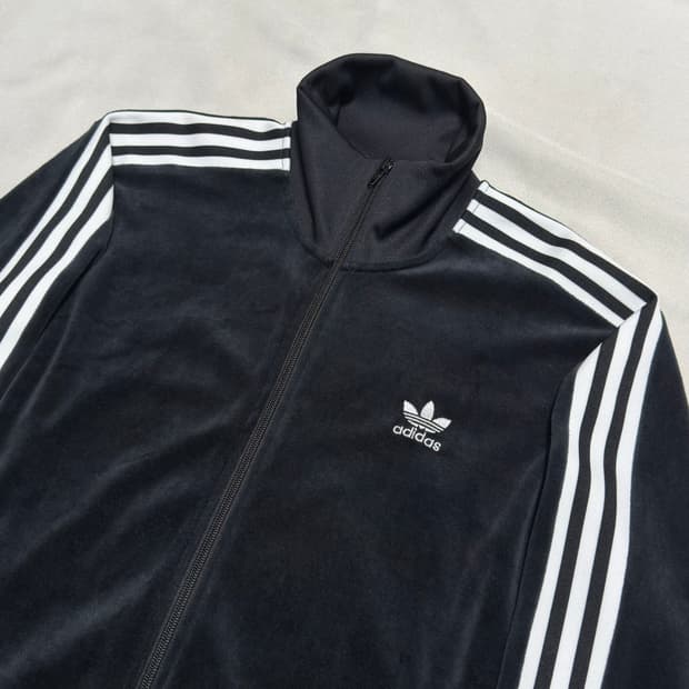 3XL 아디다스 파이어버드 벨벳 블랙 트랙탑