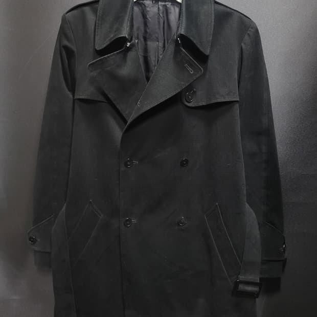 Agnes b 아네스베 블랙 벨티드 코트 