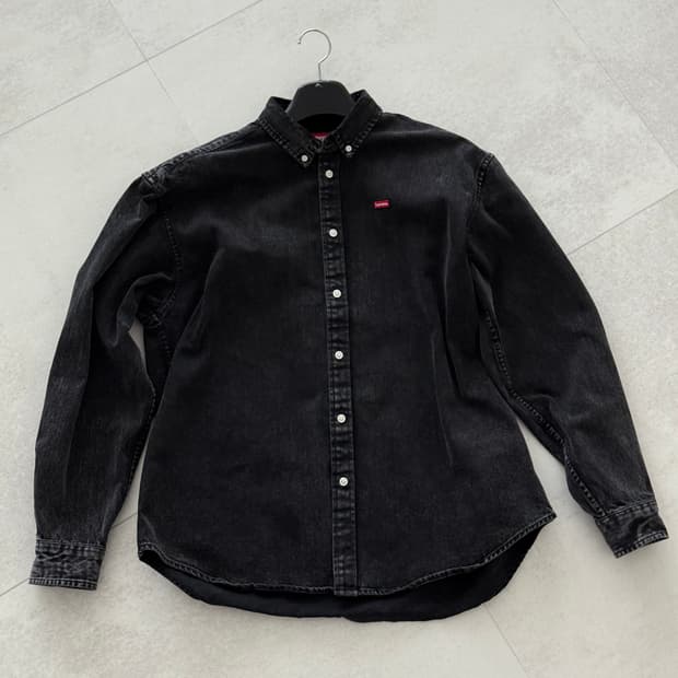 24ss 슈프림 스몰 박스 셔츠 워시드 블랙