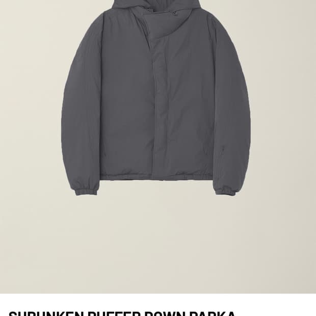 누마레 EE 슈렁큰 푸퍼 다운 파카 차콜 M