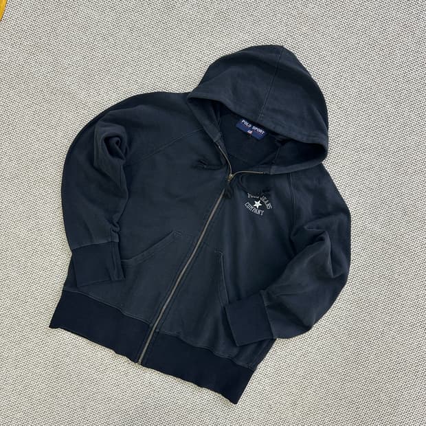 실측확인 빈티지 후드 집업 0429D