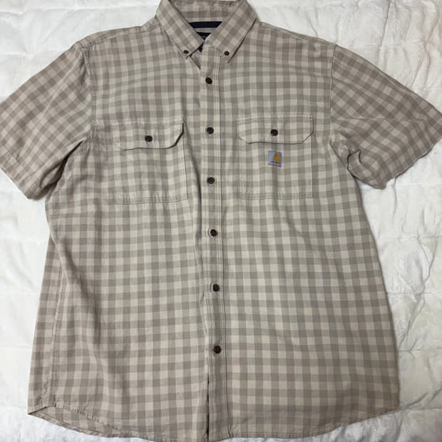 칼하트 워크웨어 체크 반팔 셔츠 / L