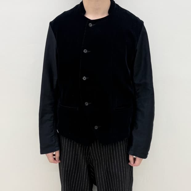 우티 (outil) 코듀로이 몰스킨 비대칭 자켓