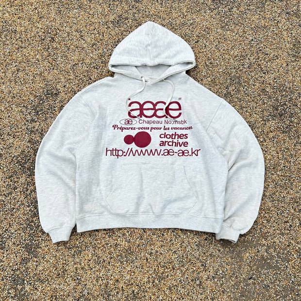 Aeae web 로고 오트밀 후드티
