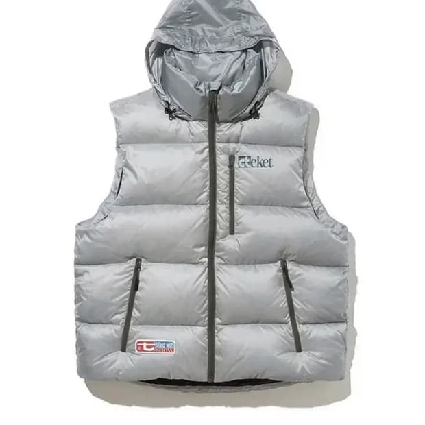 테켓 스노우볼 다운 베스트 그레이 l