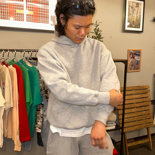 90‘s Russell Athletic grey hoodsweat
