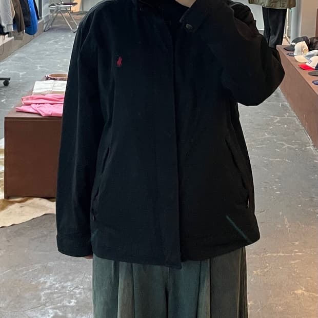 폴로 랄프로렌 블랙 나일론 페리 자켓 H1929