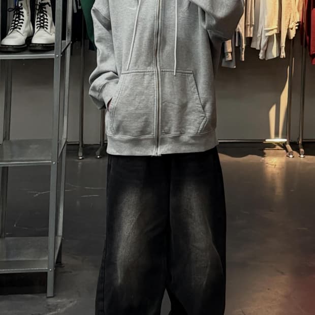 나이키 NRG 솔로 스우시 풀집업 후드 그레이 A3756