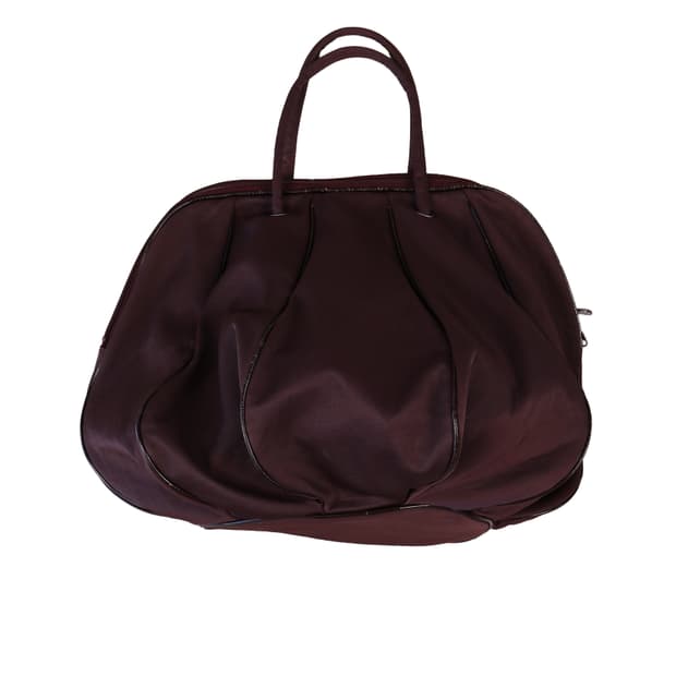 90s im product Pleated Nylon Boston Bag