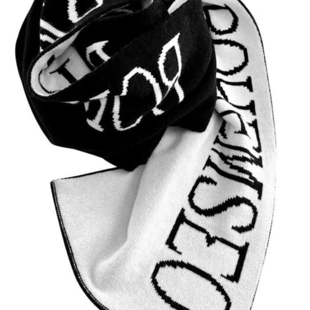 보헤미안서울 JACQUARD KNIT MUFFLER BLACK&IVORY