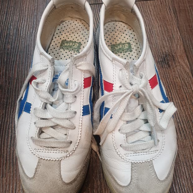 오니츠카타이거 흰/파/빨 스니커즈230