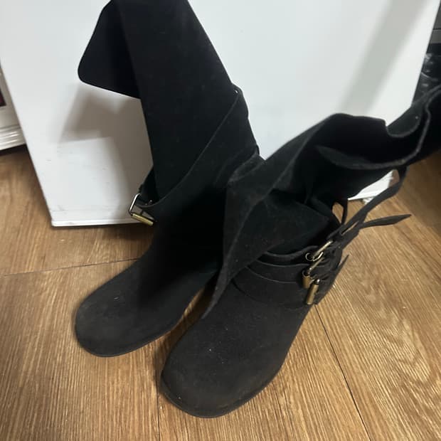 블랙 버클 스웨이드 부츠 워커 250 사이즈