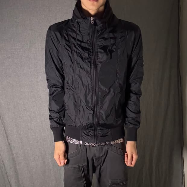 y2k 블랙 바람막이 점퍼