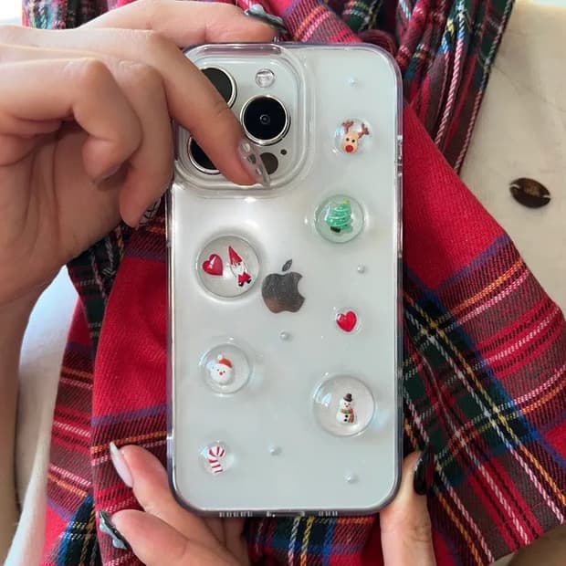 비비블하우스 Lovey dovey christmas 레진 폰케이스