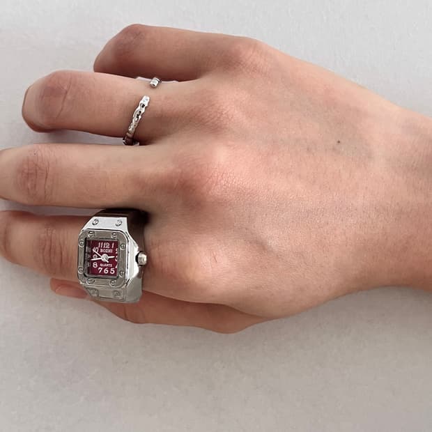 쿼츠 시계 반지