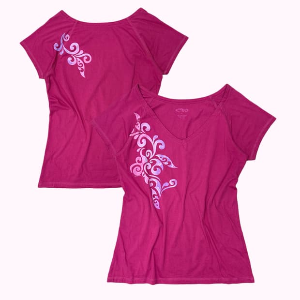 magenta pima cotton t-shirt
