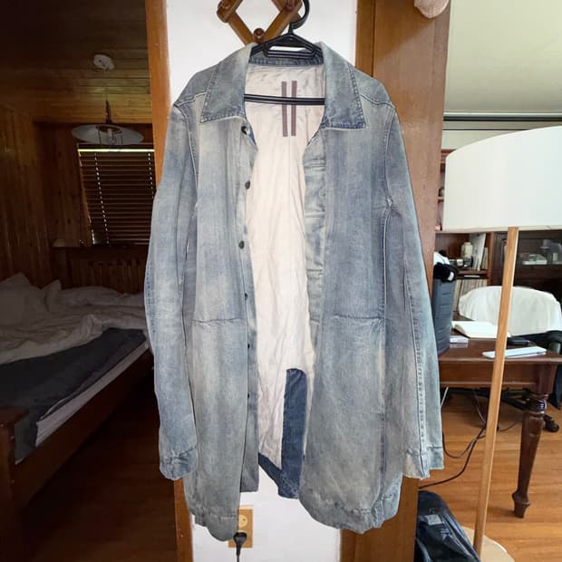릭오웬스 Rick Owens 데님 페이딩 코트 자켓