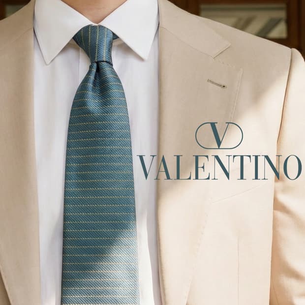 발렌티노 실크 스트라이프 넥타이 10.1cm A+등급 A19319
