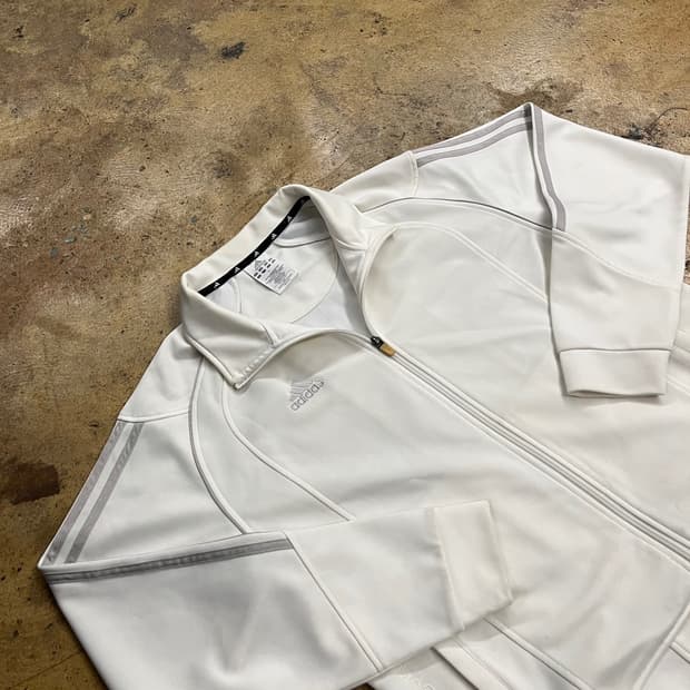 아디다스 화이트 져지 트랙탑